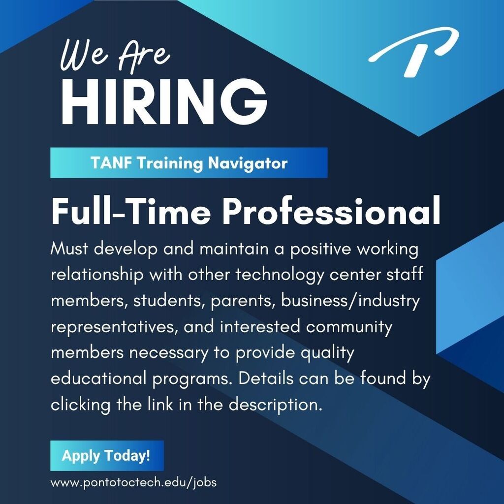 Blue background with text of the post included as an overlay and a call to apply today.