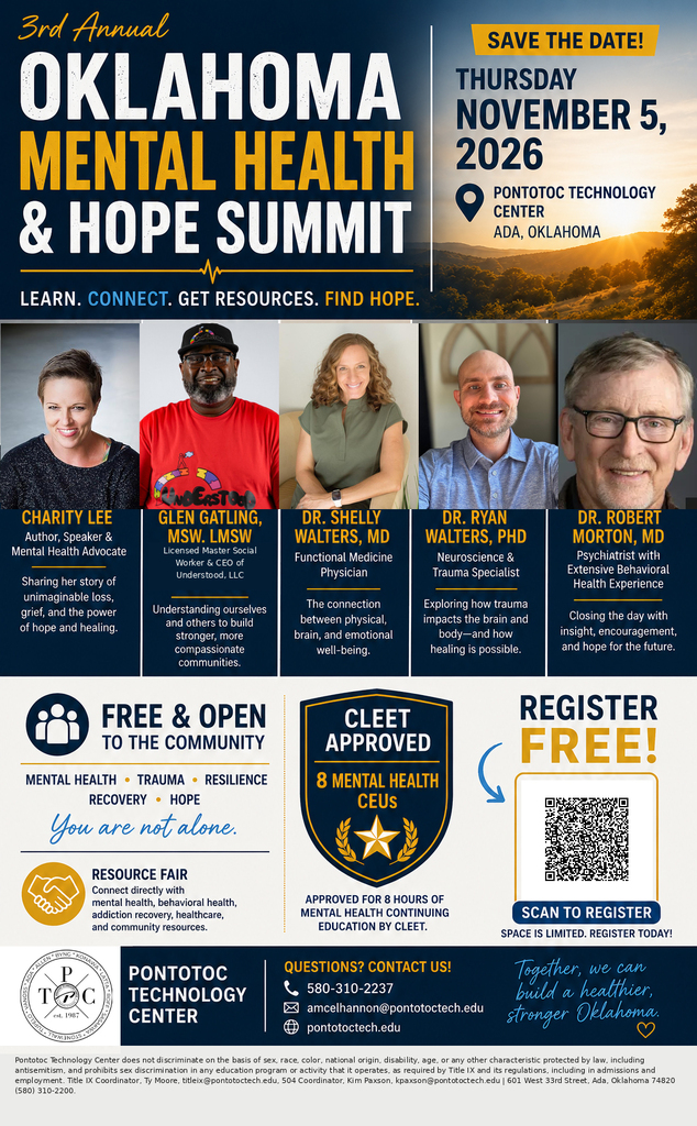 Flier with details about the mental health summit.