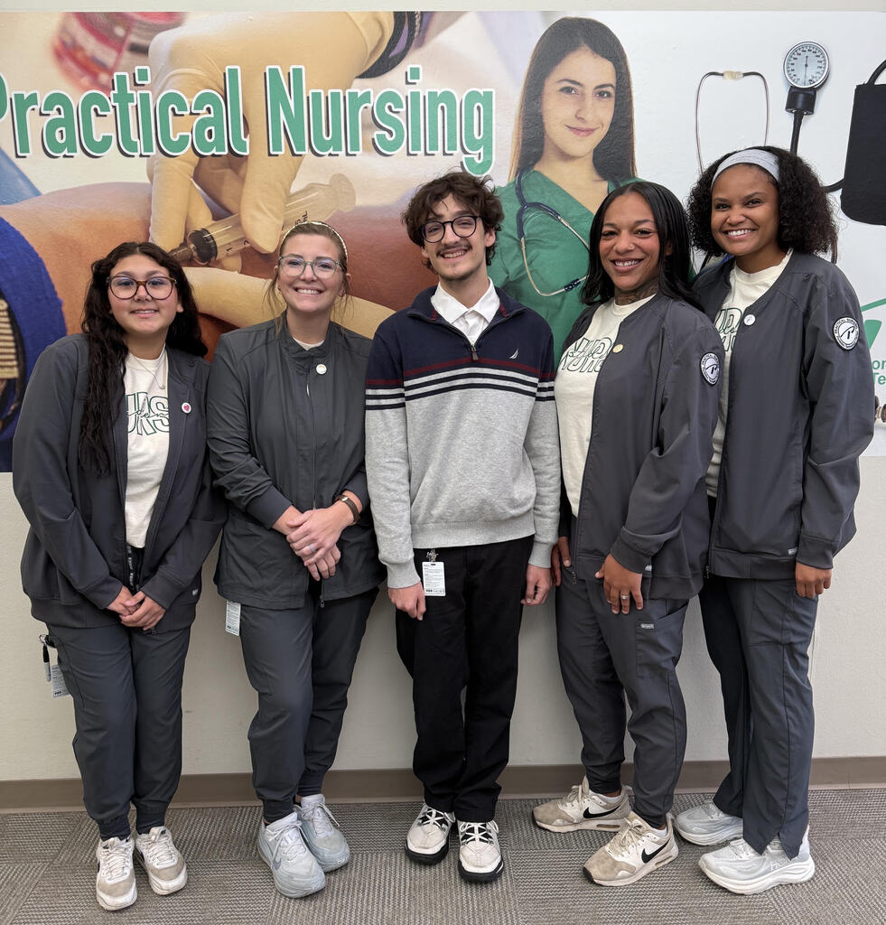 Group photo of five students.