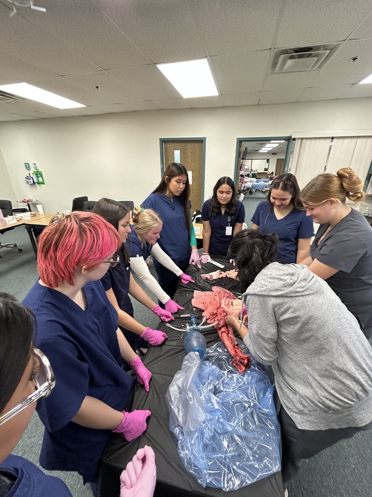 Students standing around a lab table with demonstration occuring
