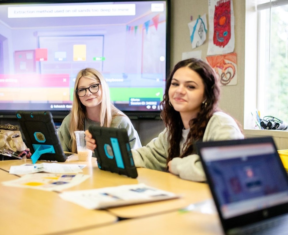 students on computers