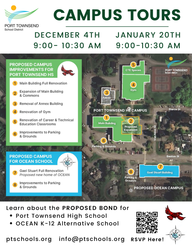 Campus Tours Flier Dec. 4th and Jan. 20th 9-10:30 am at PTHS