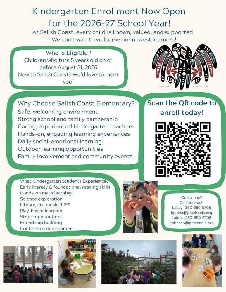 A flyer that describes how to register a child for kindergarten.