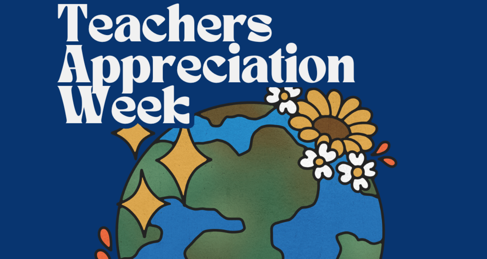 earth with flowers for teachers appreciation week
