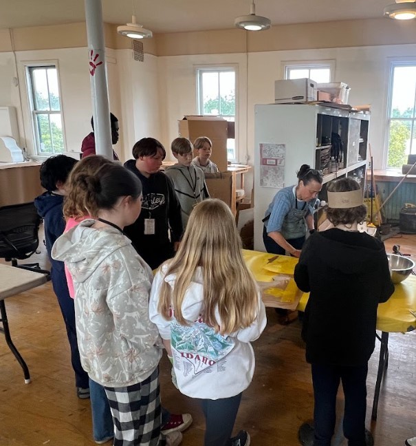 Students Learning how to do an Art Project