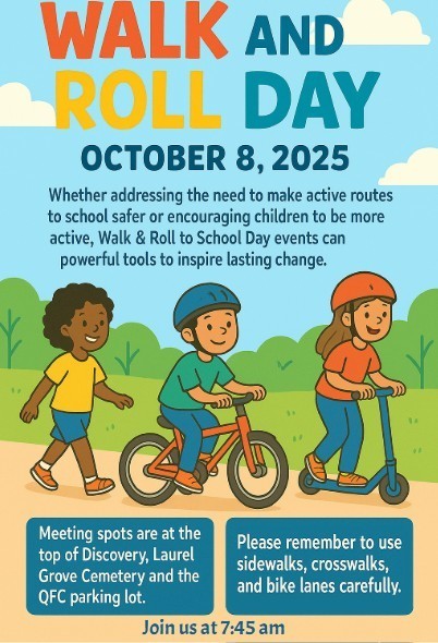 Walk & Roll Day to School October 8, 2025