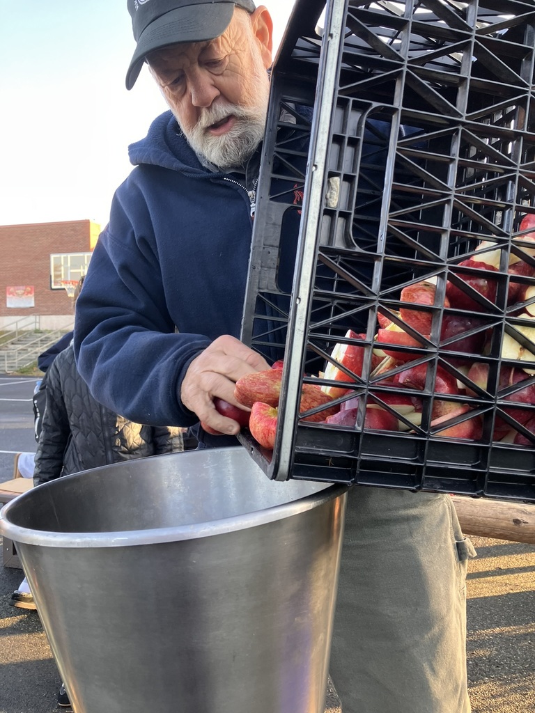 Doug making apple cider