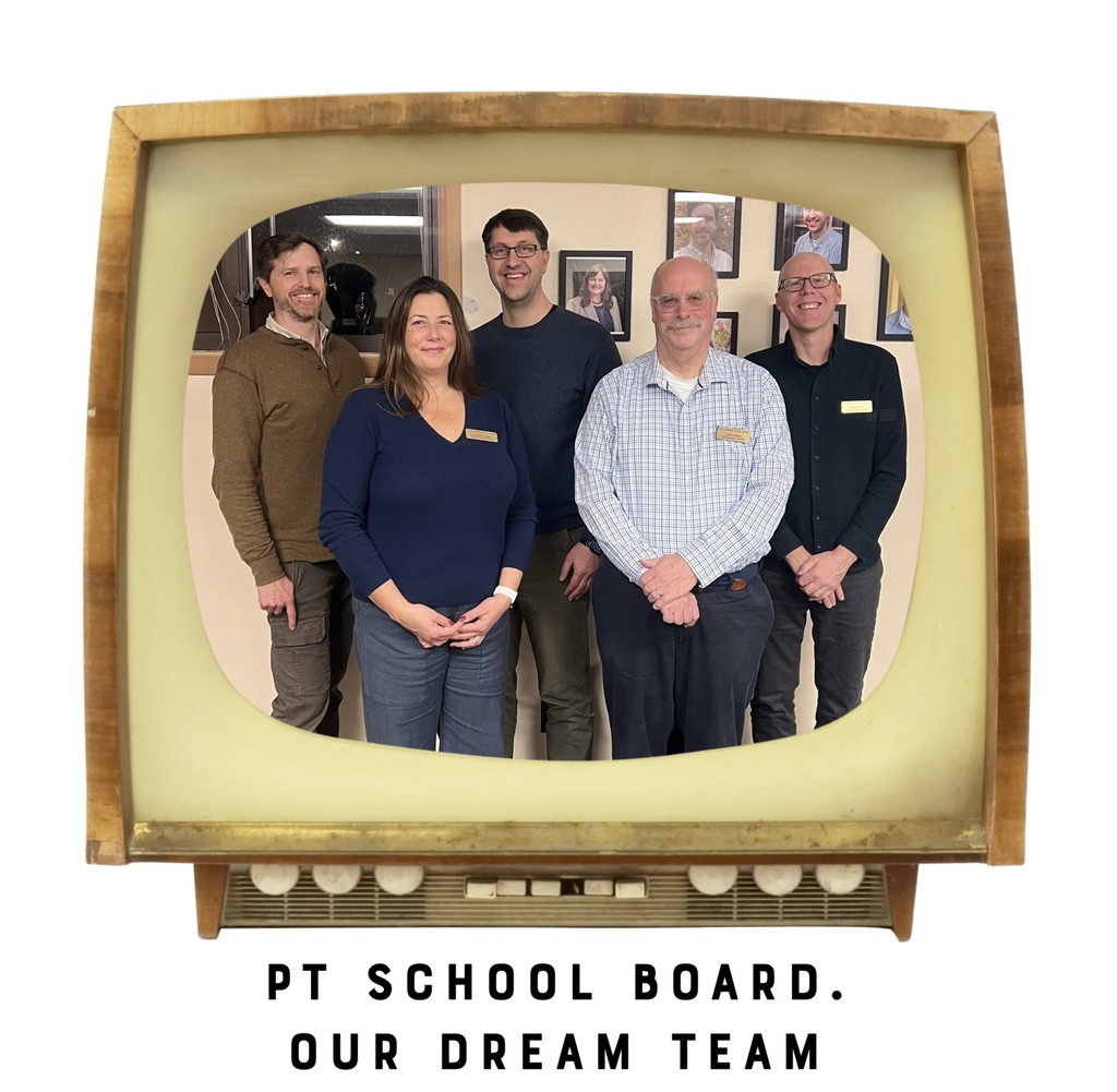 image of old tv with board directors photos and words dream team