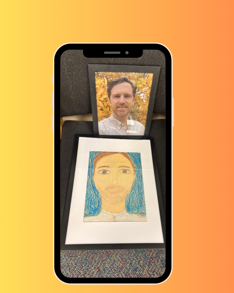 Students at Salish Coast Elementary create portraits of Director Matt Klontz 