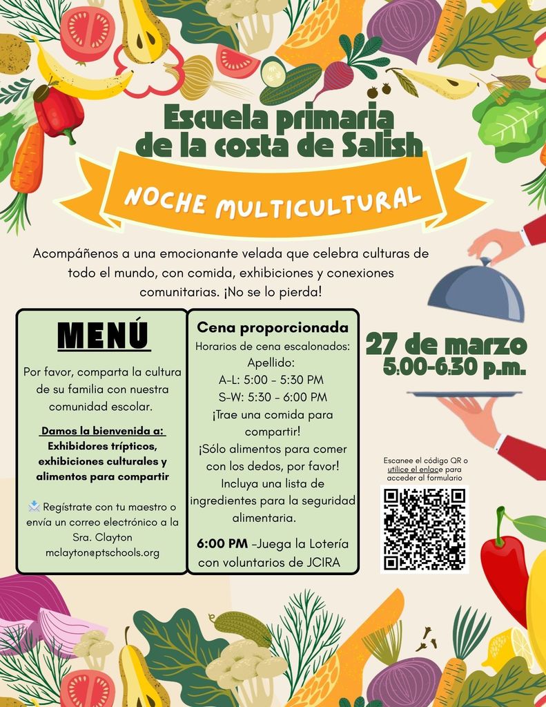 Spanish flyer for multicultural night