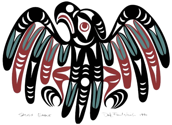 A native american art piece of our school eagle logo