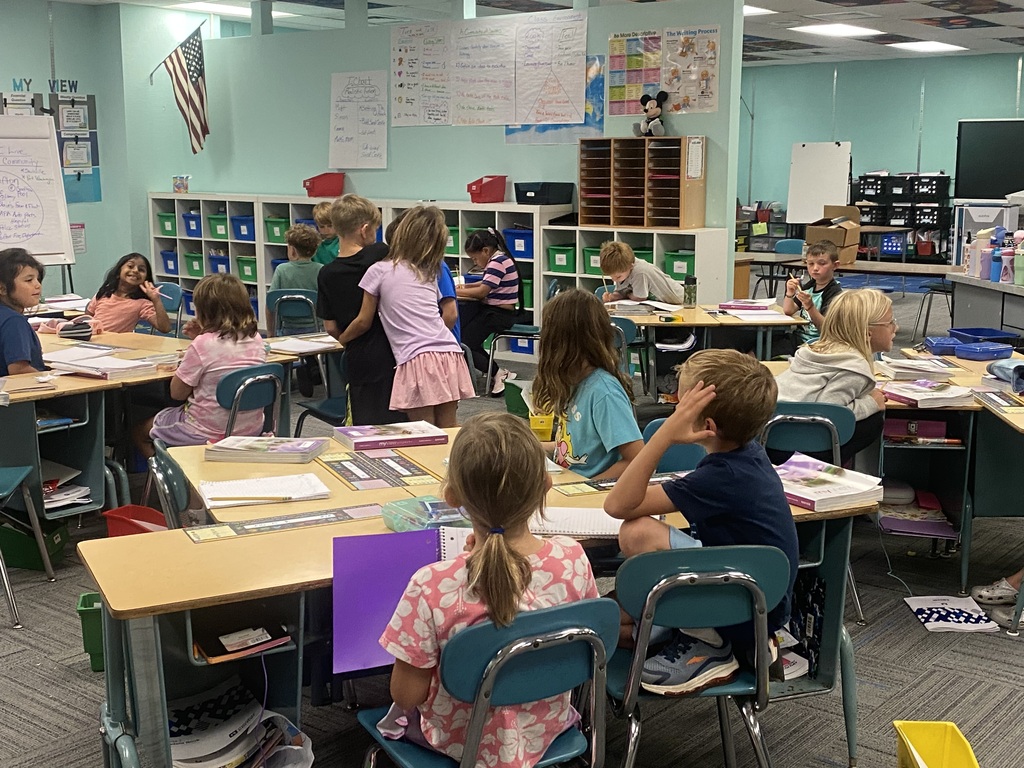 Students in a classroom learning