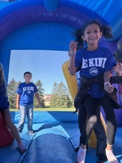 Students jumping