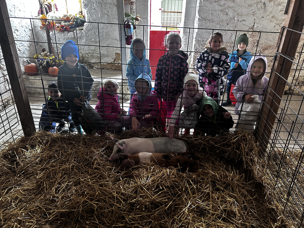 kids in a barn