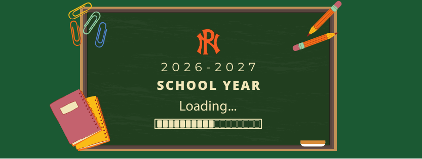 2026-2027 school year loading... with loading bar, pn logo, chalkboard and some school supplies
