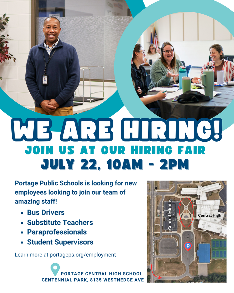 hiring fair flyer, text in caption