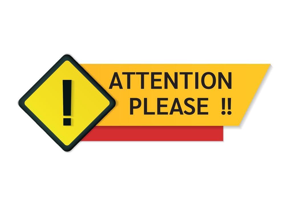 attention please with exclamation point