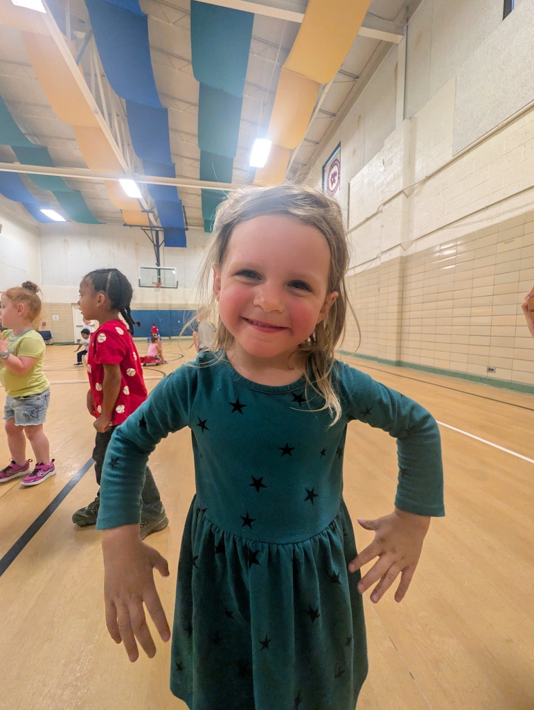 A girl on the gym floor.
