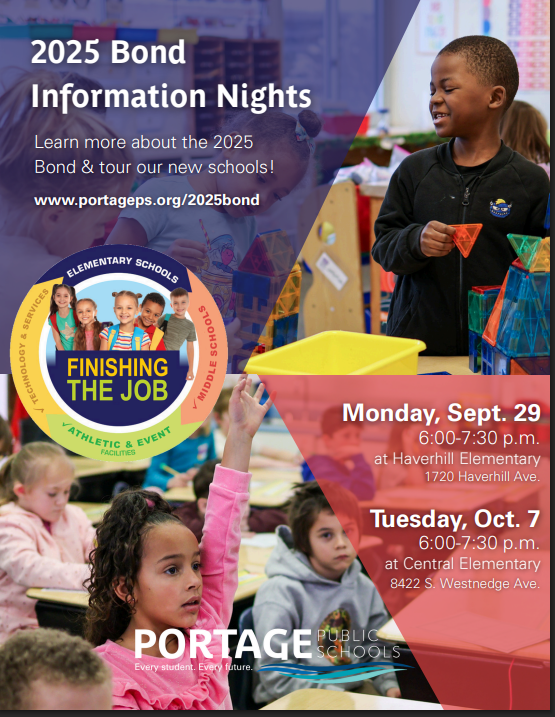 Flyer for families with information about a bond.