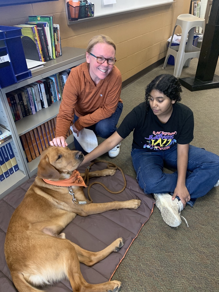 student and staff with fletcher