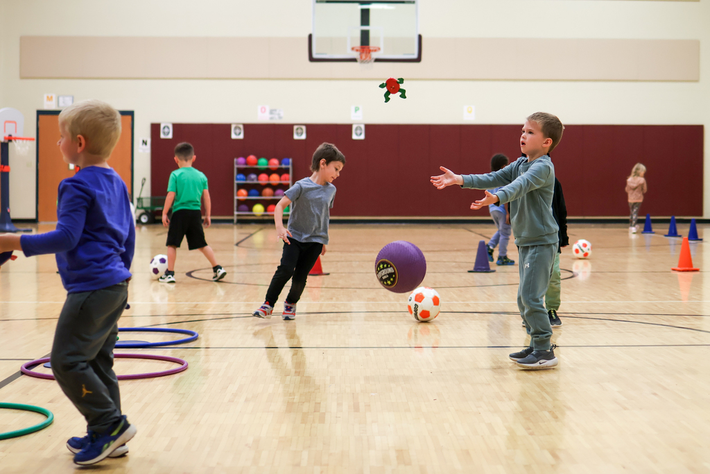 students playing in a gym