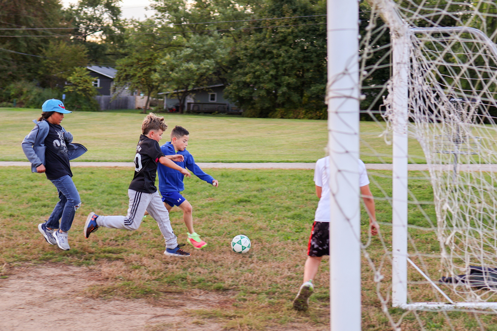 kids playing soccer
