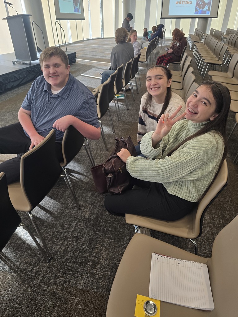 students at conference