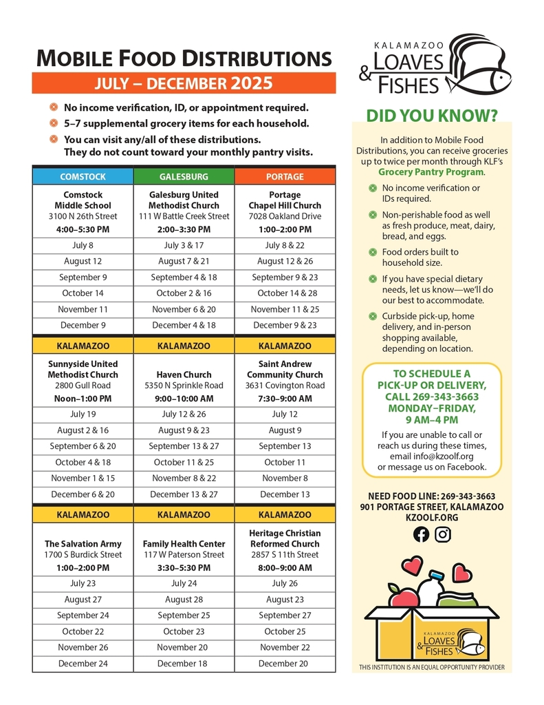 Mobile Food Distributions information