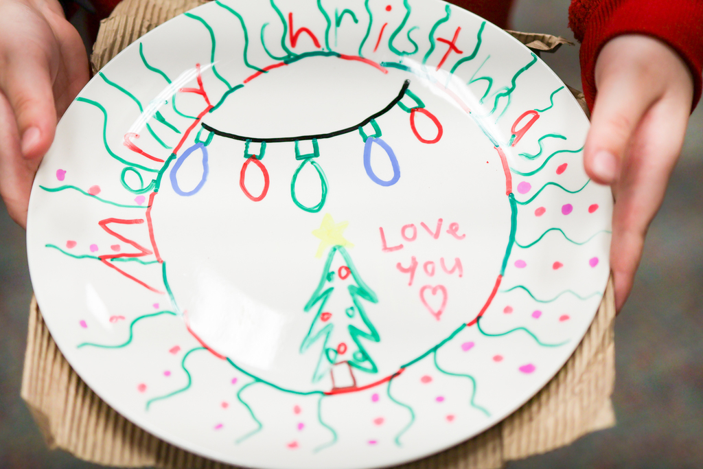 a hand painted plate 