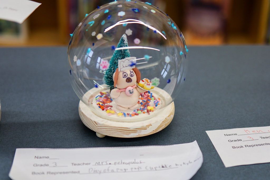 a snow globe with a creature inside