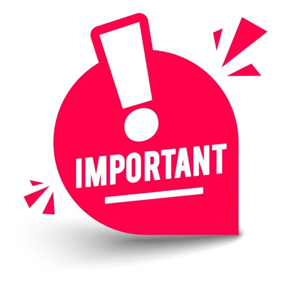 important with exclamation point 