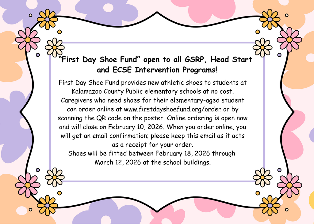 First Day Shoe Fund for GSRP, Head Start and ECSE Intervention Programs