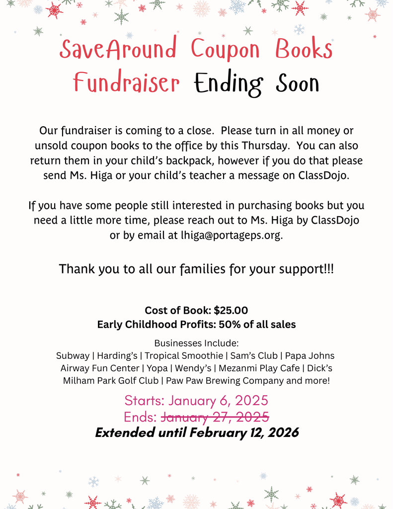 SaveAround Coupon Books Fundraiser ends February 12, 2026