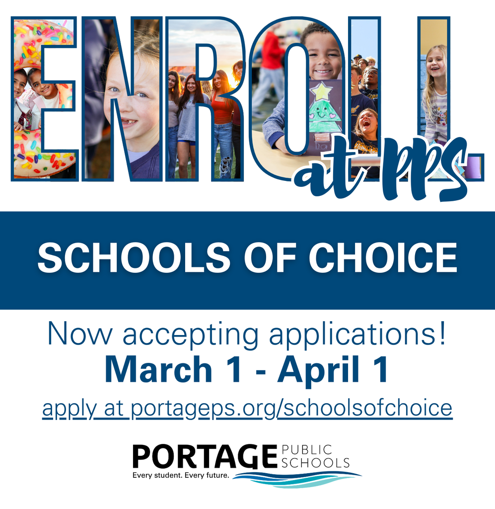 a graphic advertising schools of choice. text in caption