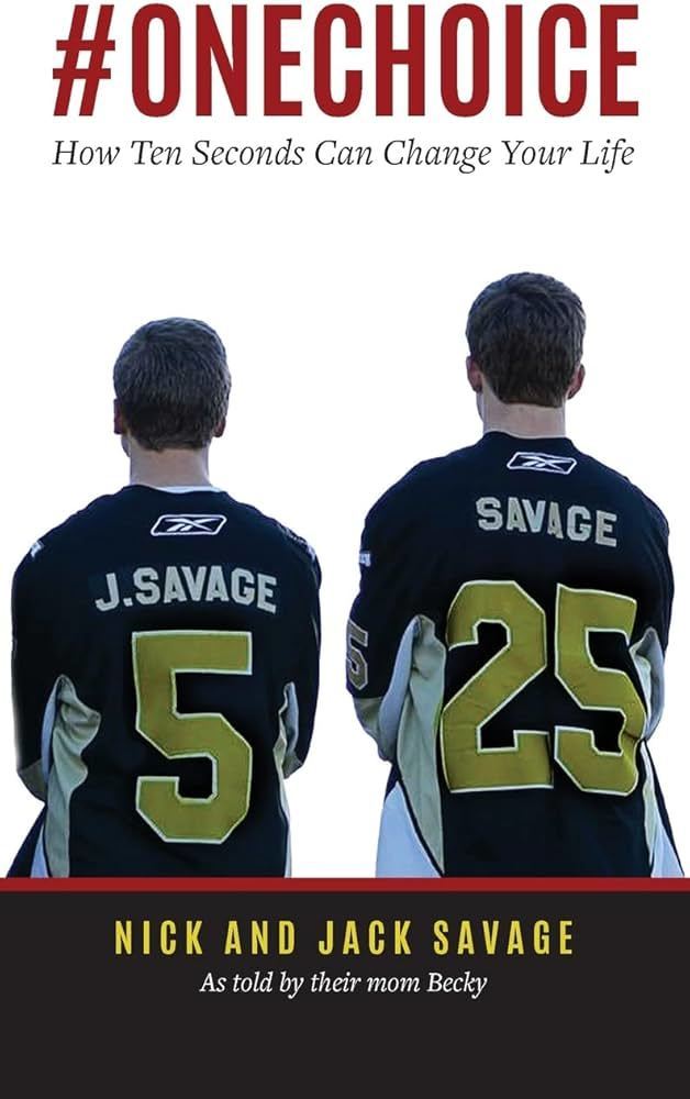 Book cover depicting Becky Savage's two sons that died from an accidental opioid overdose.  They are shown from the back,  wearing their football jerseys with their team number visible to form "525".
