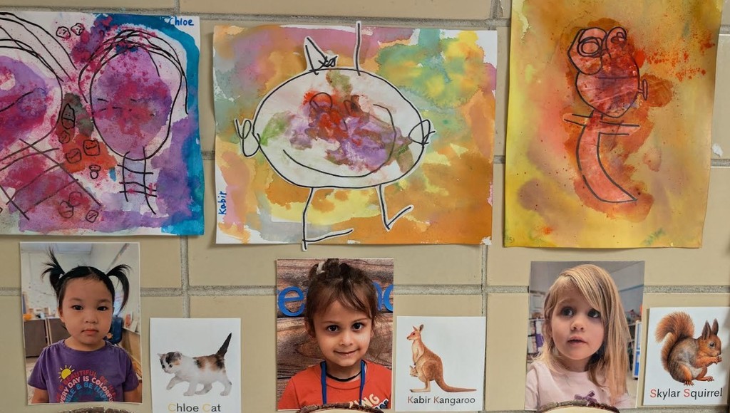 Student artwork hung in the hallways.