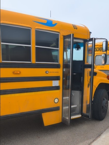 A large school bus.