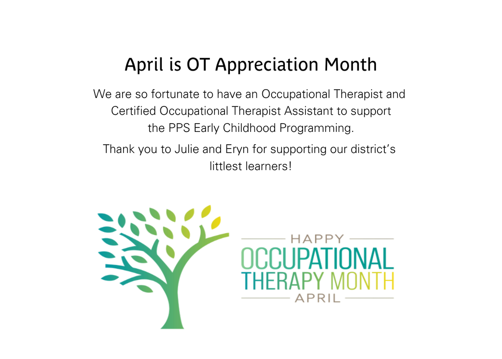 April Occupational Therapist Appreciation Month!