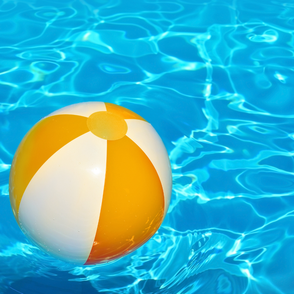 beach ball in water