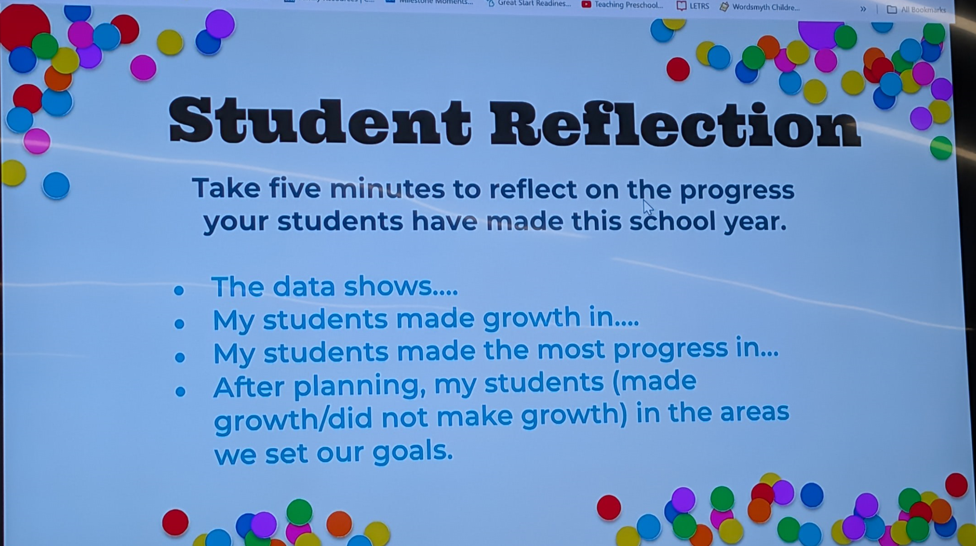 Slide takling about Student Reflection.