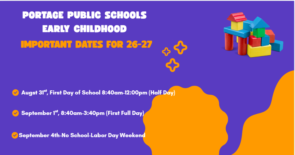 A flyer with important school dates.