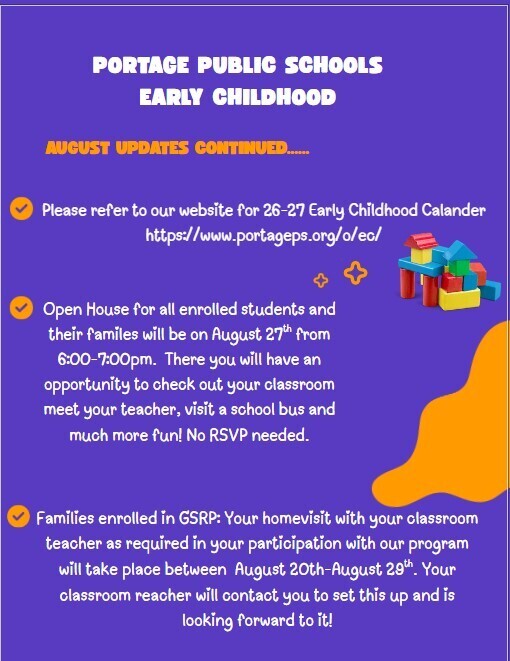 A form with several dates for families to be aware of that are approaching. Color is purple in the background with white lettering. 
