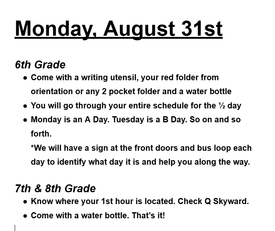 Monday, August 31st