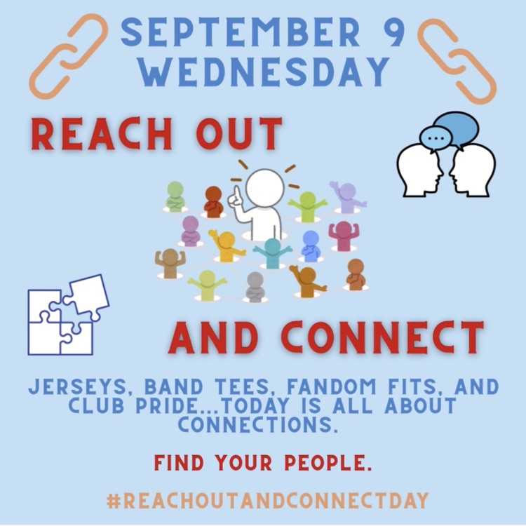 September 9 reach out and connect jerseys band tees fandom fits club pride today is all about connections. find your people. #reachoutandconnectday