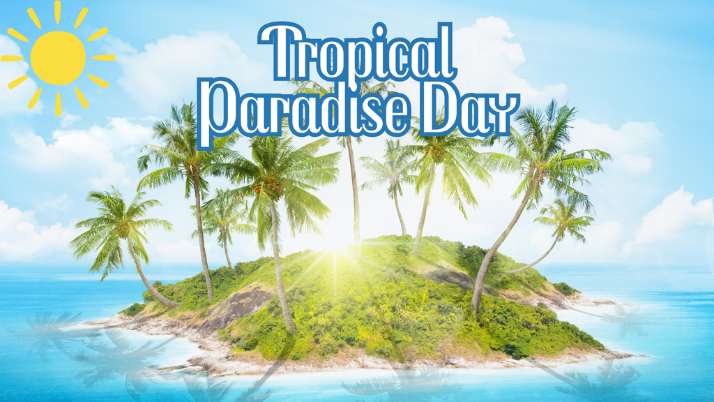 Tropical Paradise Day..palm trees, sun, water