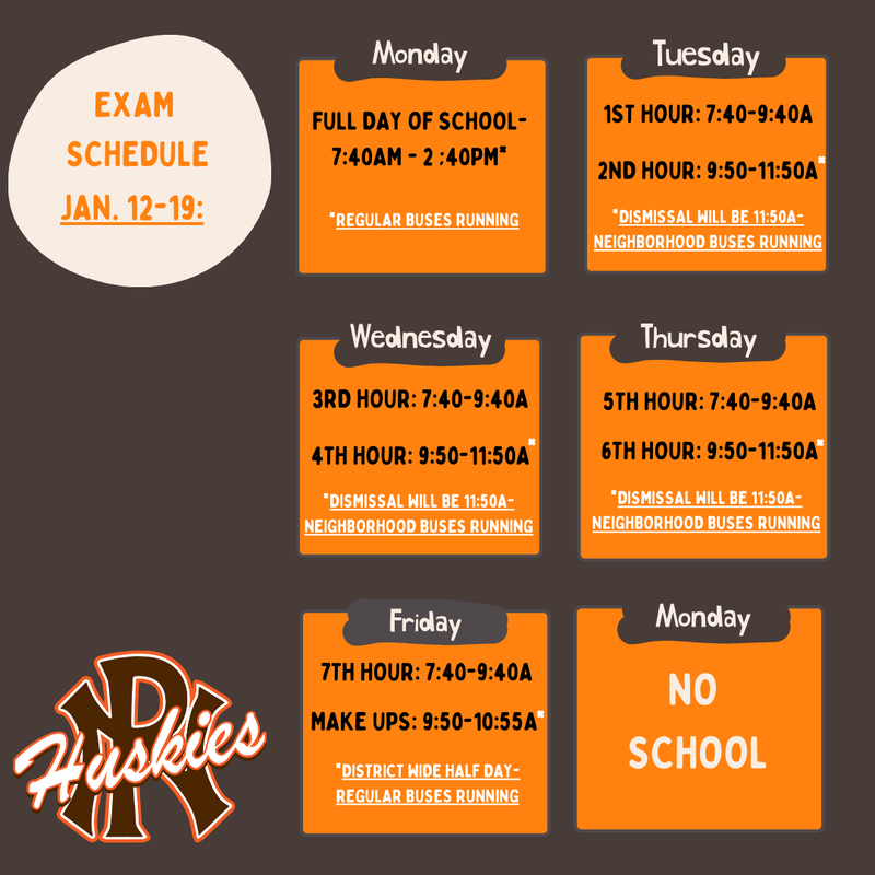 exam schedule