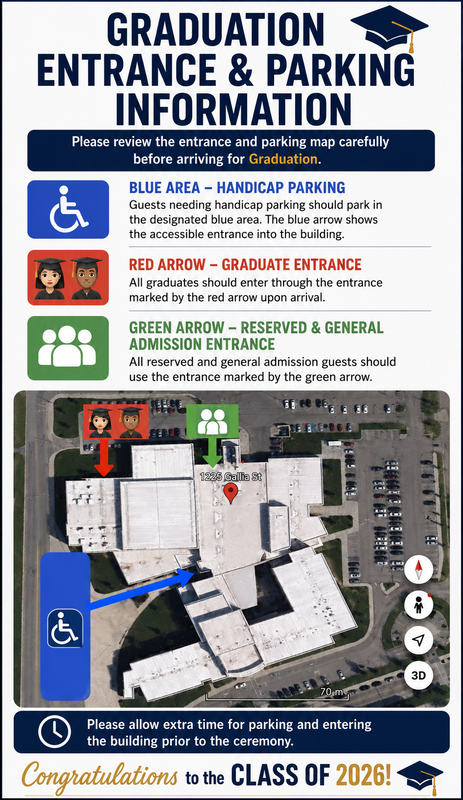 Graduation Entrance & Parking Info