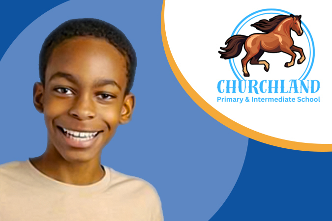 Cayden Jennings and Churchland Primary and Intermediate School Logo