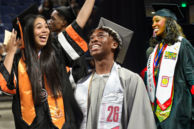 Students from Churchland, Norcom and Manor High Schools