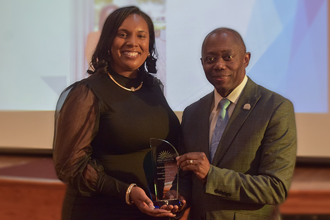 Deshanna Honore with Dr. Bracy